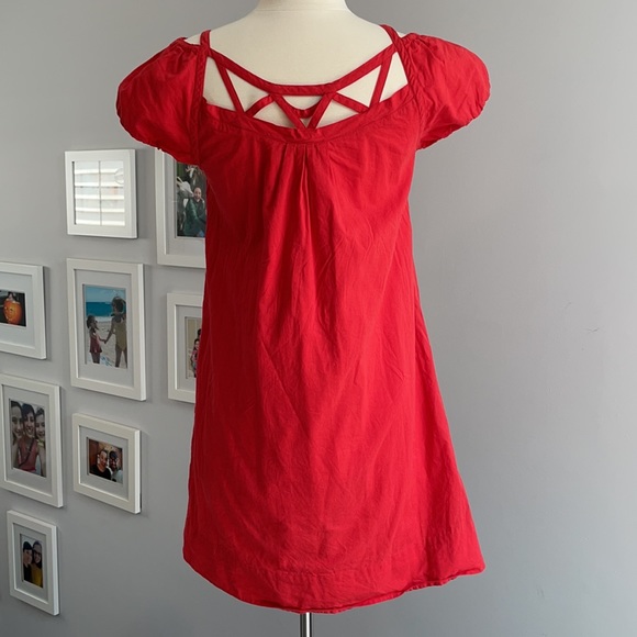 Anthropologie Maeve Cut Out Knee Length Dress - Picture 3 of 8